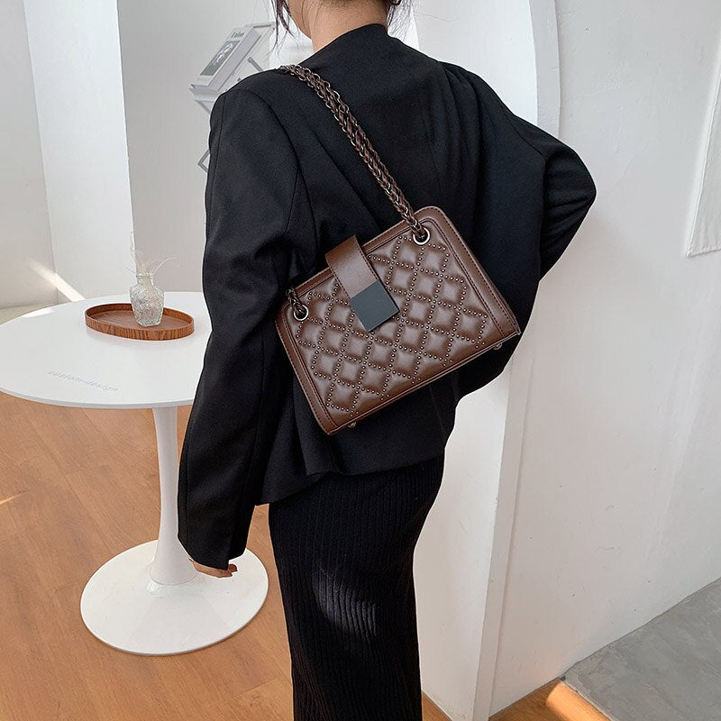 Rivet Designer PU Leather Crossbody Bags