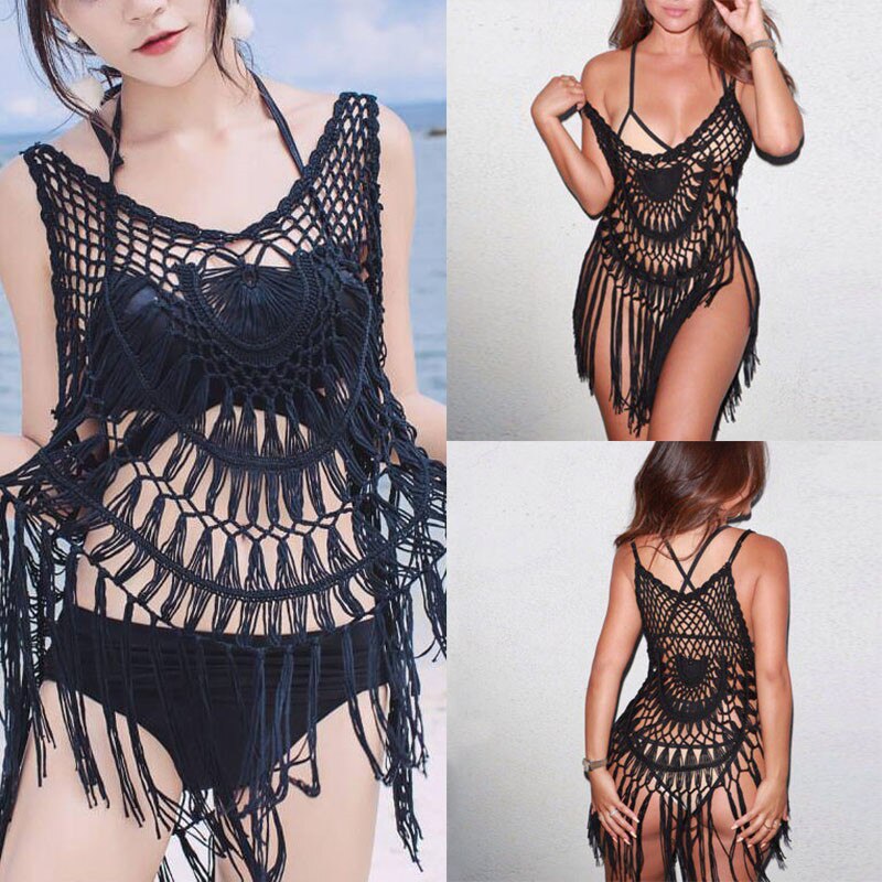 Women Swimsuit Tassels Dress