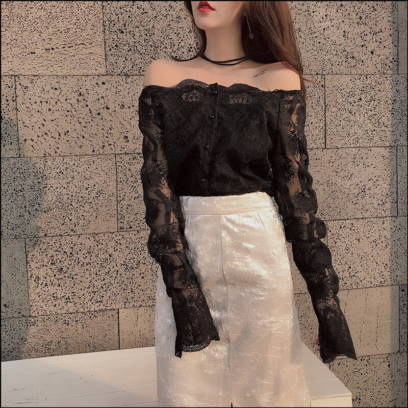 New Fashion Women Lace Shirts