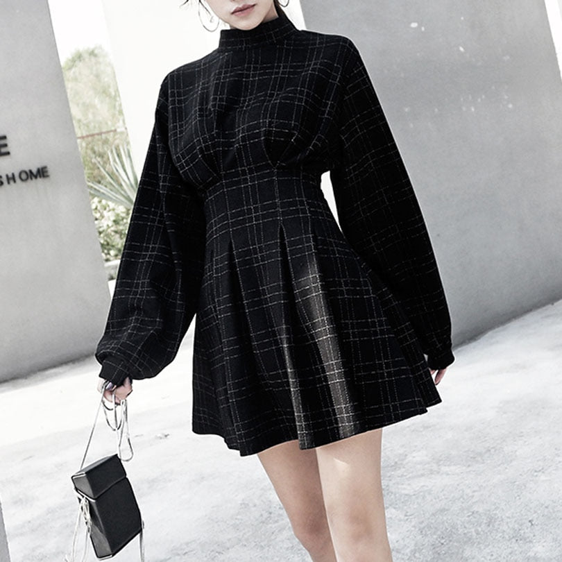 Spring Women Vintage Mini Dress