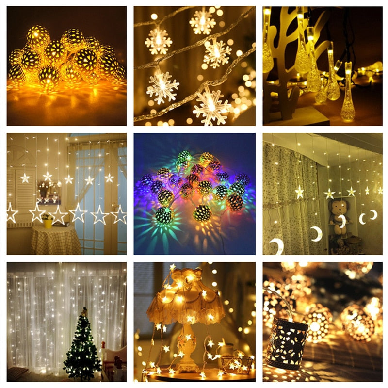 New Year star String LED Light Garland