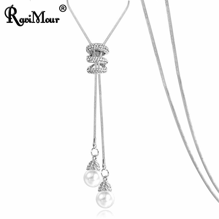 Simulated Pearl Choker Necklaces