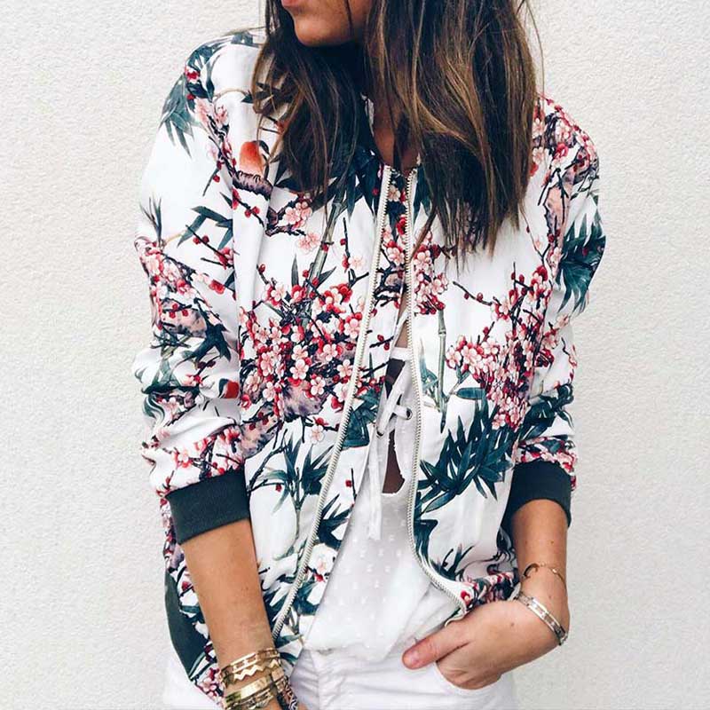 Women Autumn Flower Jackets