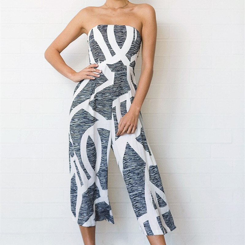 Women Fashion Off Shoulder Jumpsuit