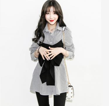 Summer Korean Fashion Tie Shirt