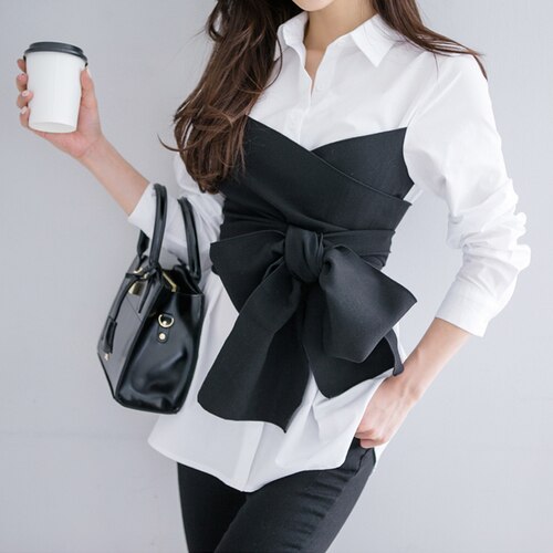 Summer Korean Fashion Tie Shirt
