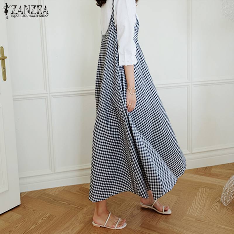 Women Summer Checked Dress