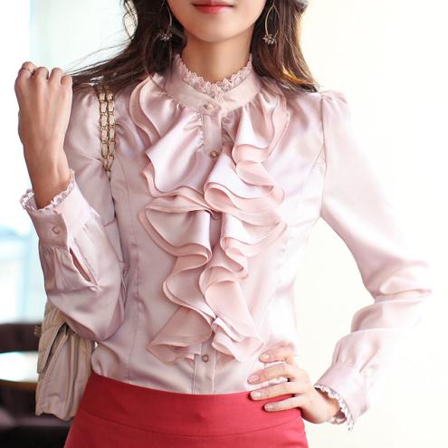 Women High Quality Lace  Blouse