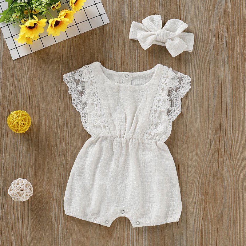 Summer Newborn Girls Rompers Set