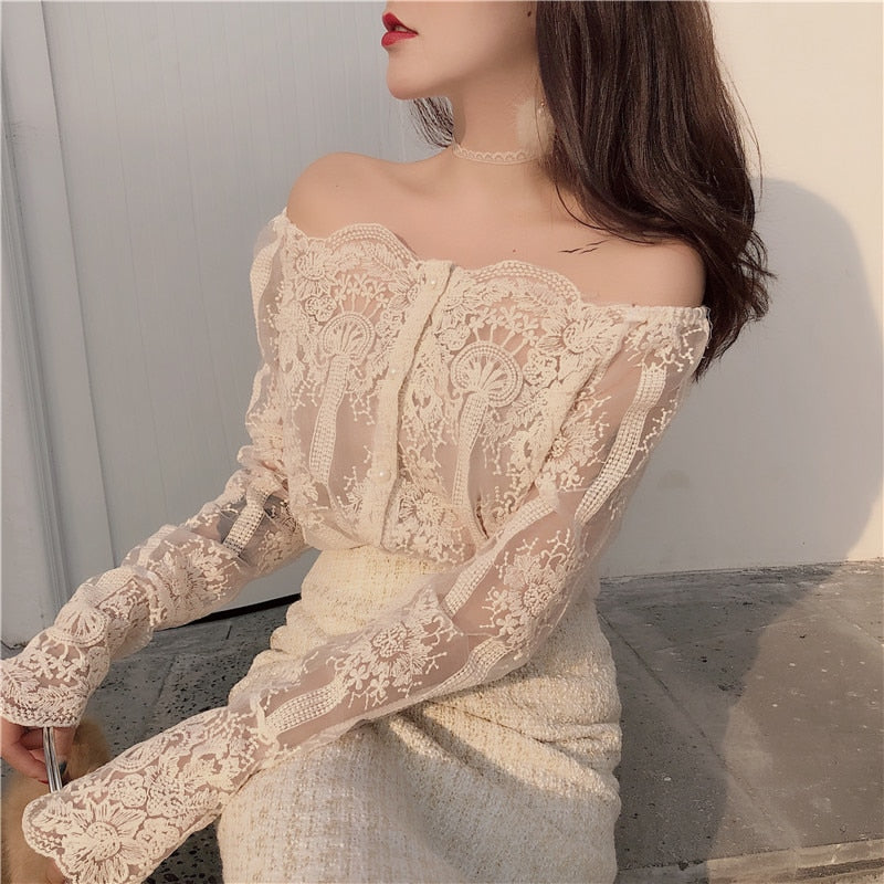 New Fashion Women Lace Shirts