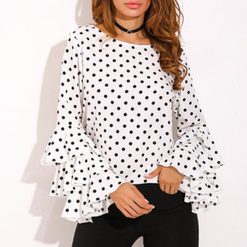Polka Dot Sleeve Tops