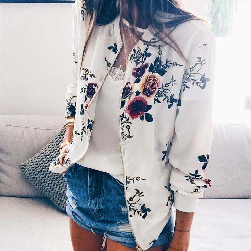 Women Autumn Flower Jackets