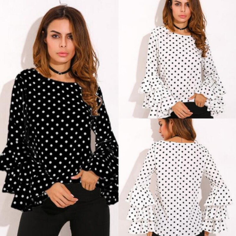 Polka Dot Sleeve Tops