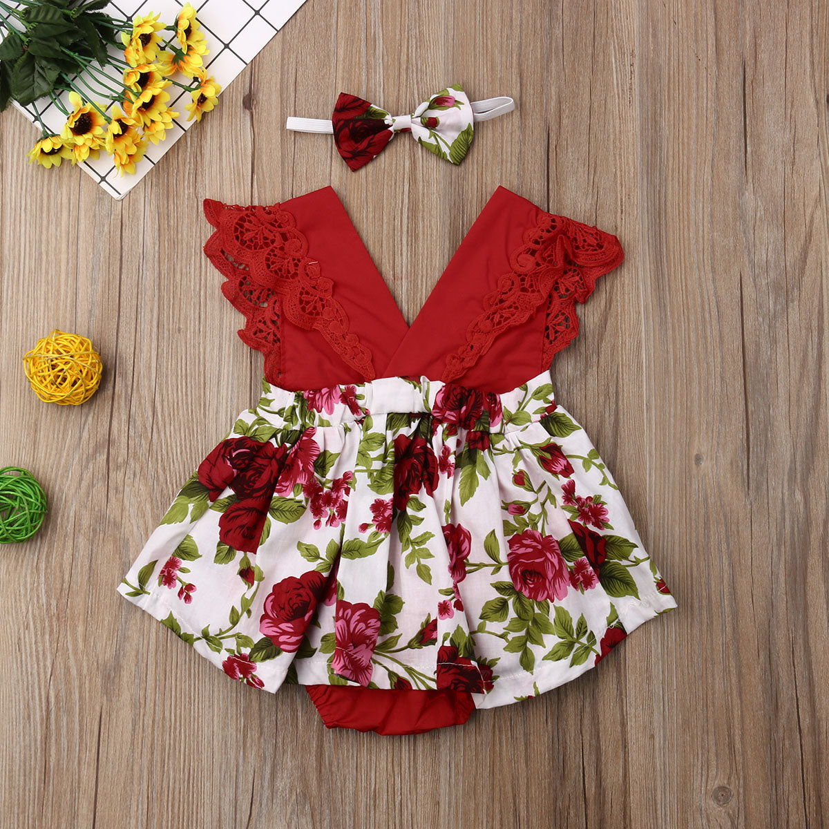 Infant Baby Girls Floral Bodysuit