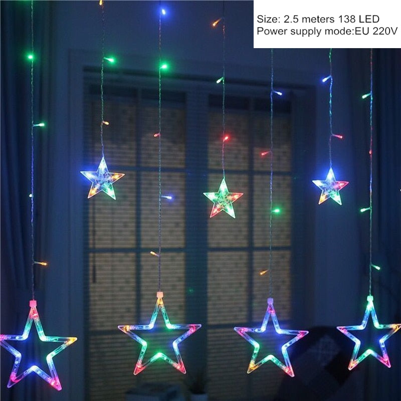 New Year star String LED Light Garland
