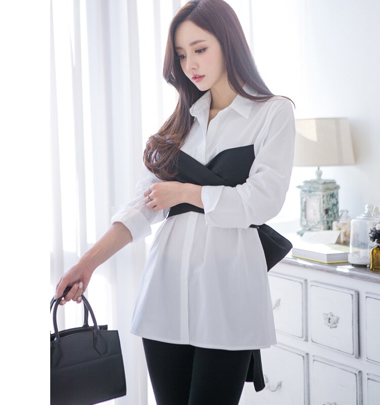 Summer Korean Fashion Tie Shirt