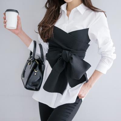 Summer Korean Fashion Tie Shirt