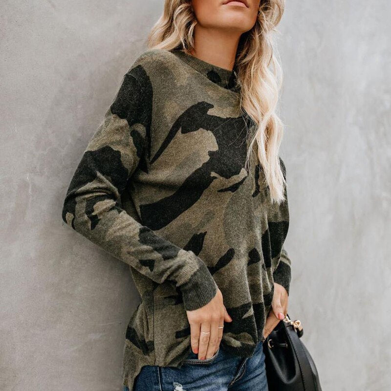 Sexy Round Neck Print Long Ssleeve Summer Top