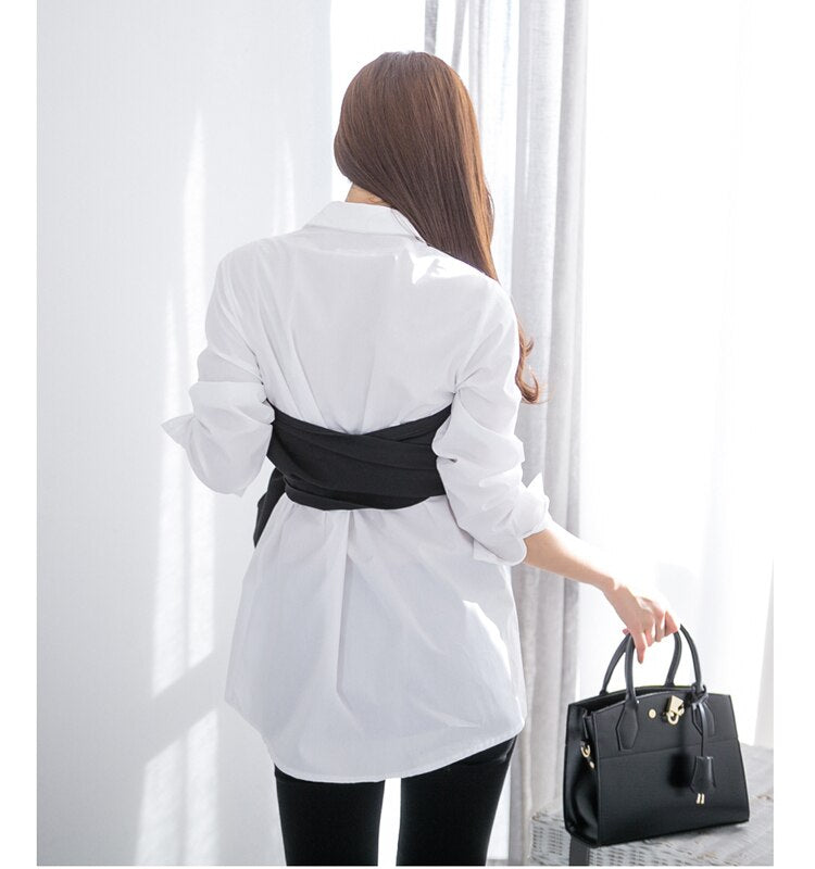 Summer Korean Fashion Tie Shirt