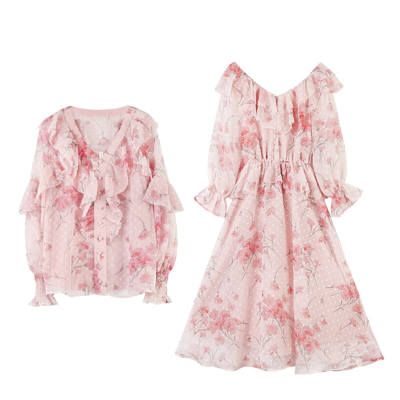 Women Fashion Shirt V-neck Ruffles  Blouse