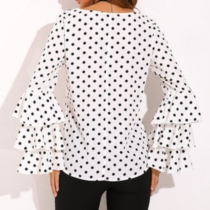 Polka Dot Sleeve Tops