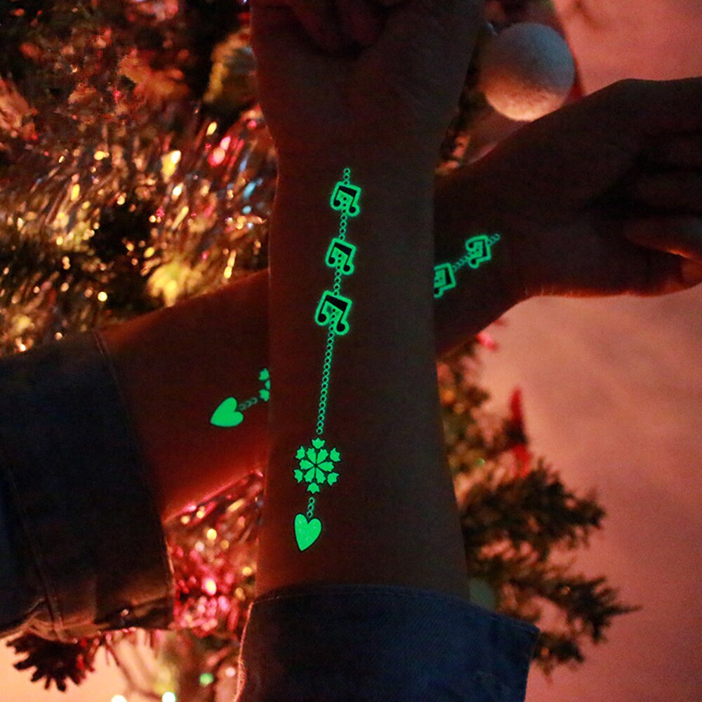 New Year Temporary Luminous Christmas Tattoo