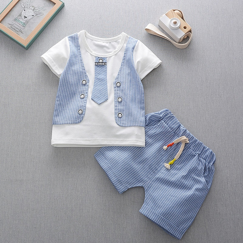 Summer Baby Boys Clothes Short Sleeve