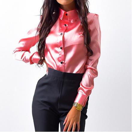 Women silk satin blouse