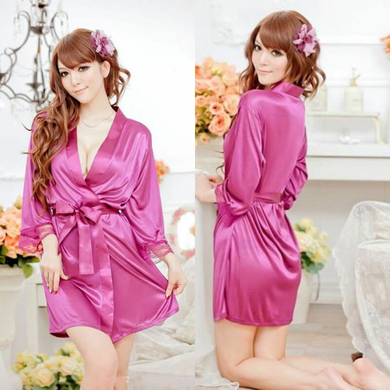 Women Satin Kimono Dressing