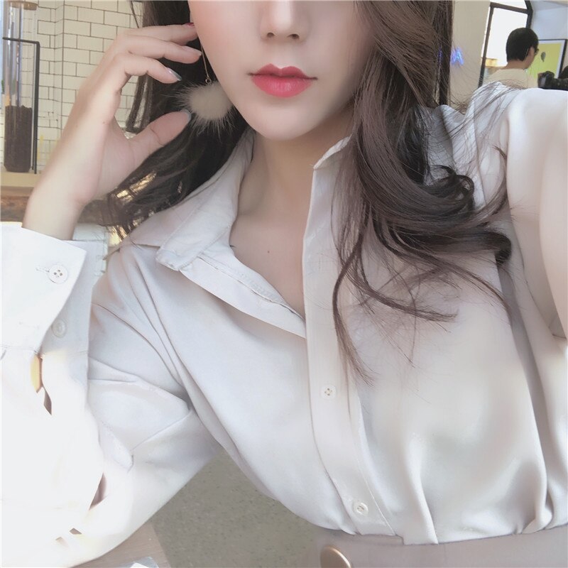 Women Solid Color Brief Fashion OL Blouse