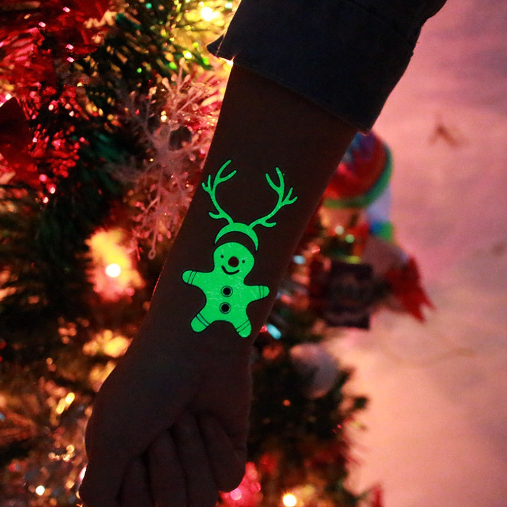 New Year Temporary Luminous Christmas Tattoo