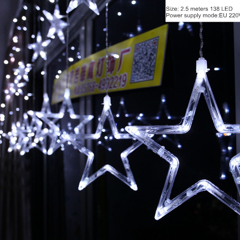 New Year star String LED Light Garland