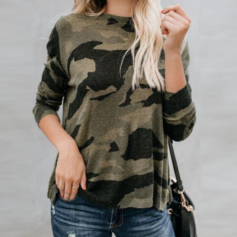 Sexy Round Neck Print Long Ssleeve Summer Top