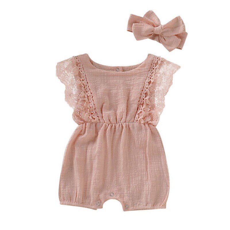Summer Newborn Girls Rompers Set