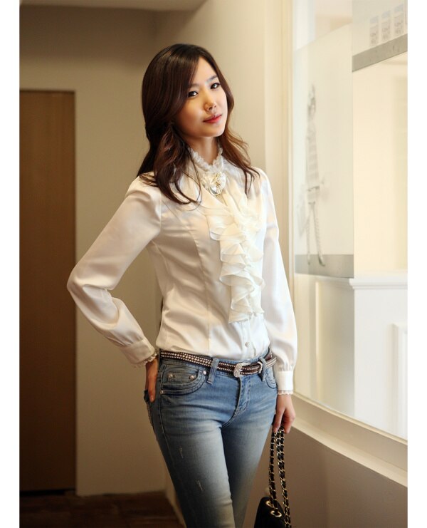 Women High Quality Lace  Blouse