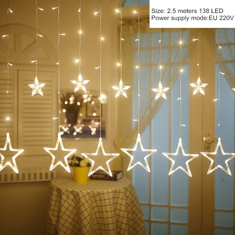 New Year star String LED Light Garland