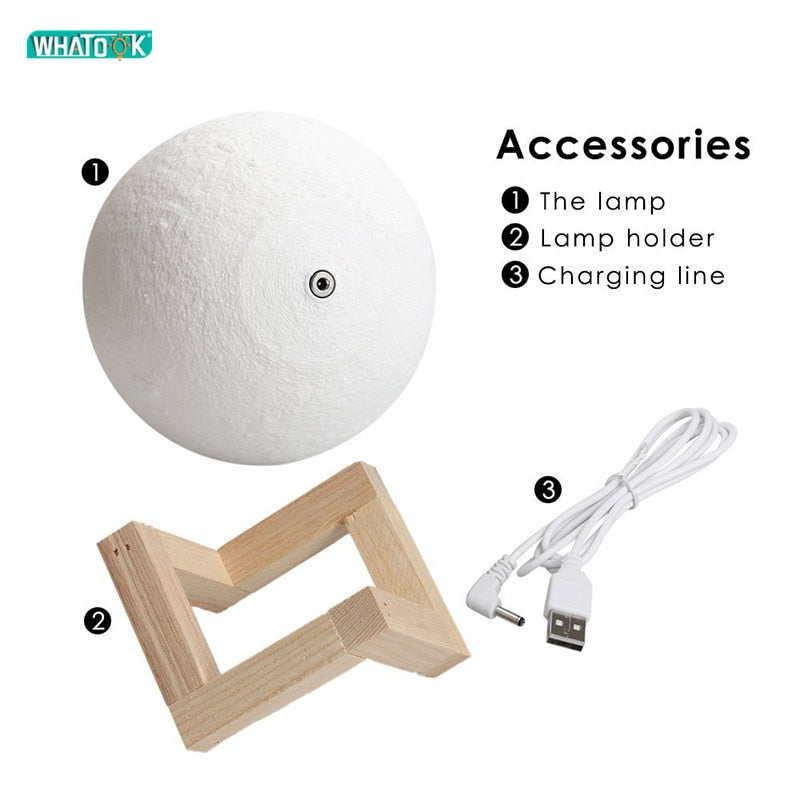Rechargeable LED Night Light Moon Lamp