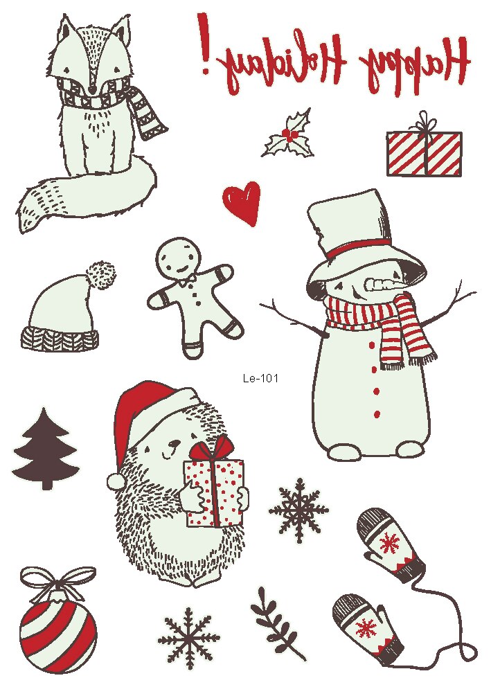 New Year Temporary Luminous Christmas Tattoo
