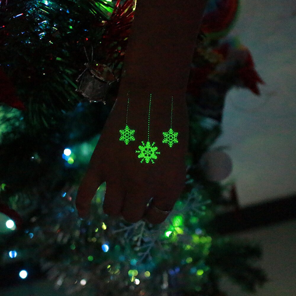 New Year Temporary Luminous Christmas Tattoo