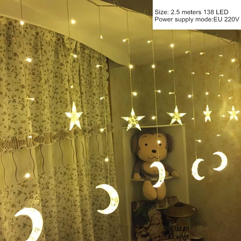 New Year star String LED Light Garland