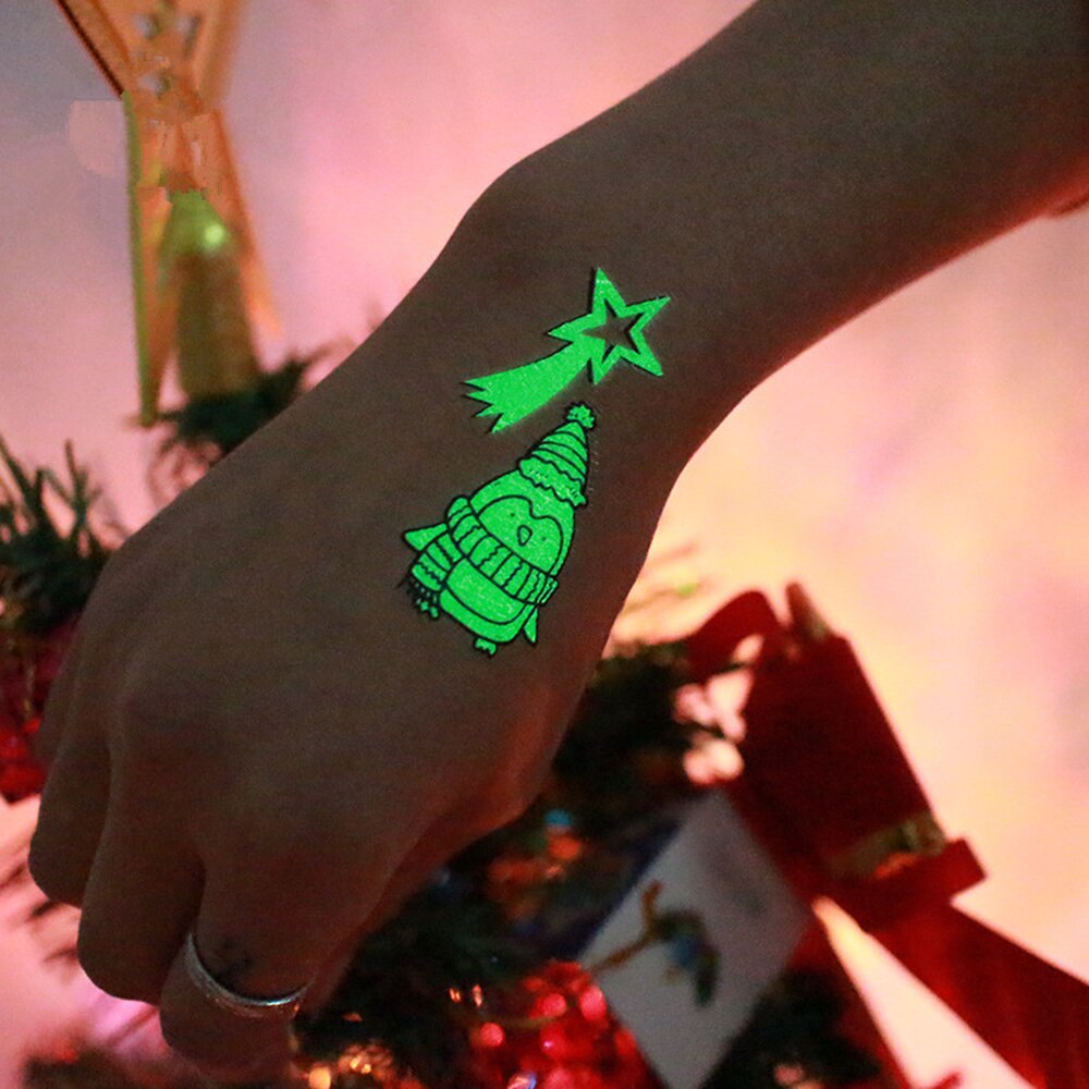 New Year Temporary Luminous Christmas Tattoo