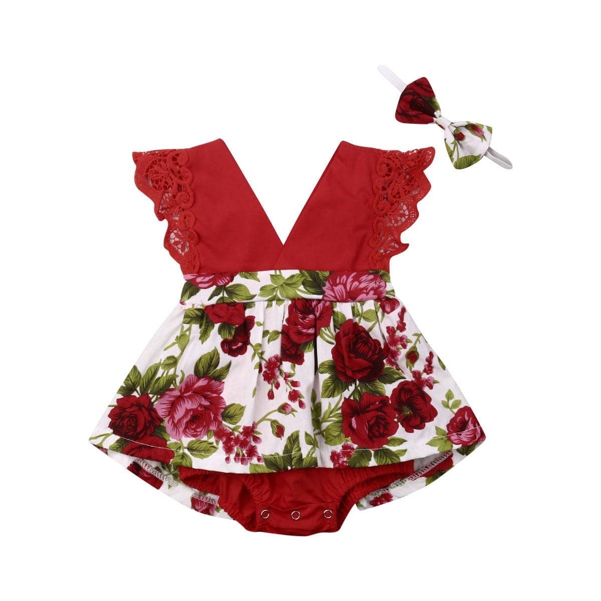 Infant Baby Girls Floral Bodysuit