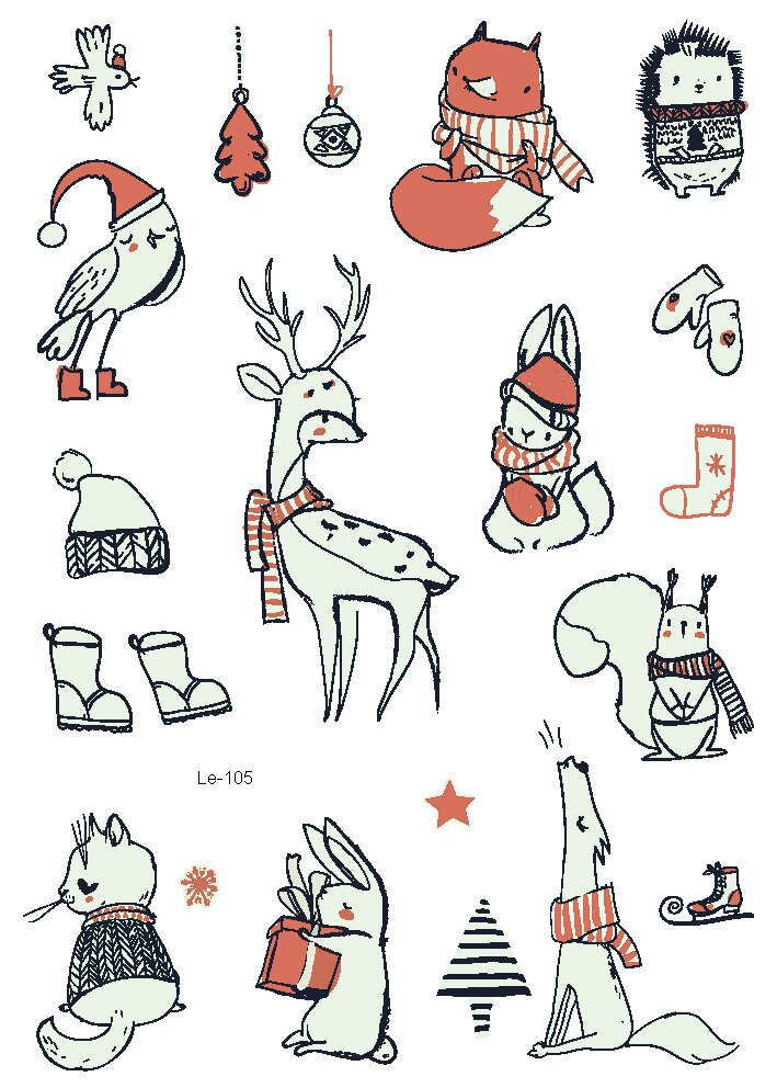 New Year Temporary Luminous Christmas Tattoo