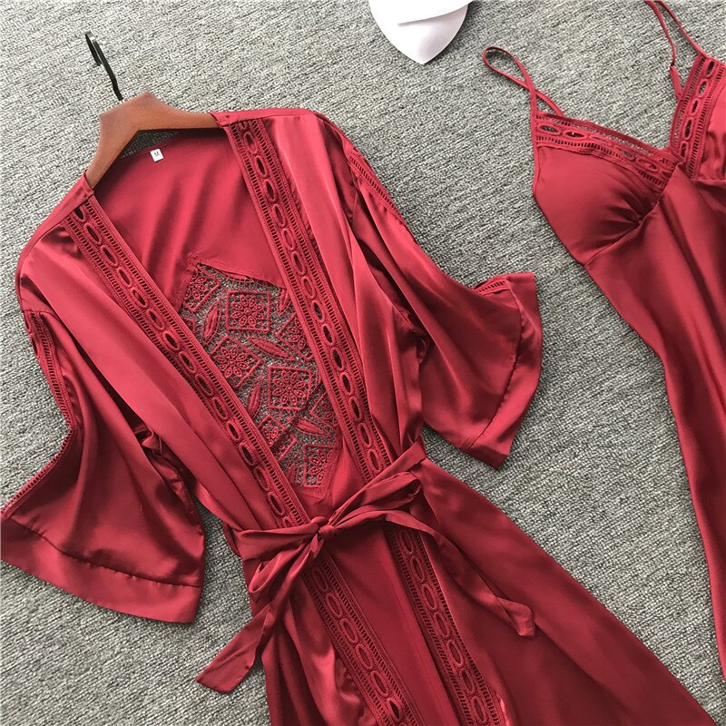 Ice Silk Long Sleeve Sleepwear