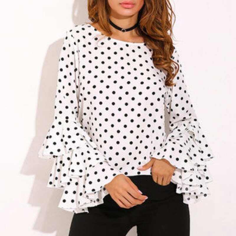 Polka Dot Sleeve Tops