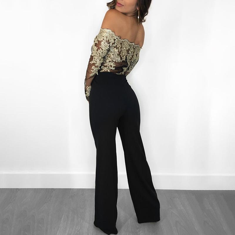 Women Fashion Elegant Black Jumpsuit
