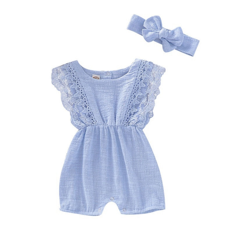 Summer Newborn Girls Rompers Set