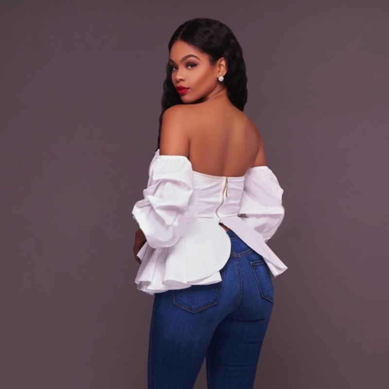 Women  Blouse Ruffles Summer Top