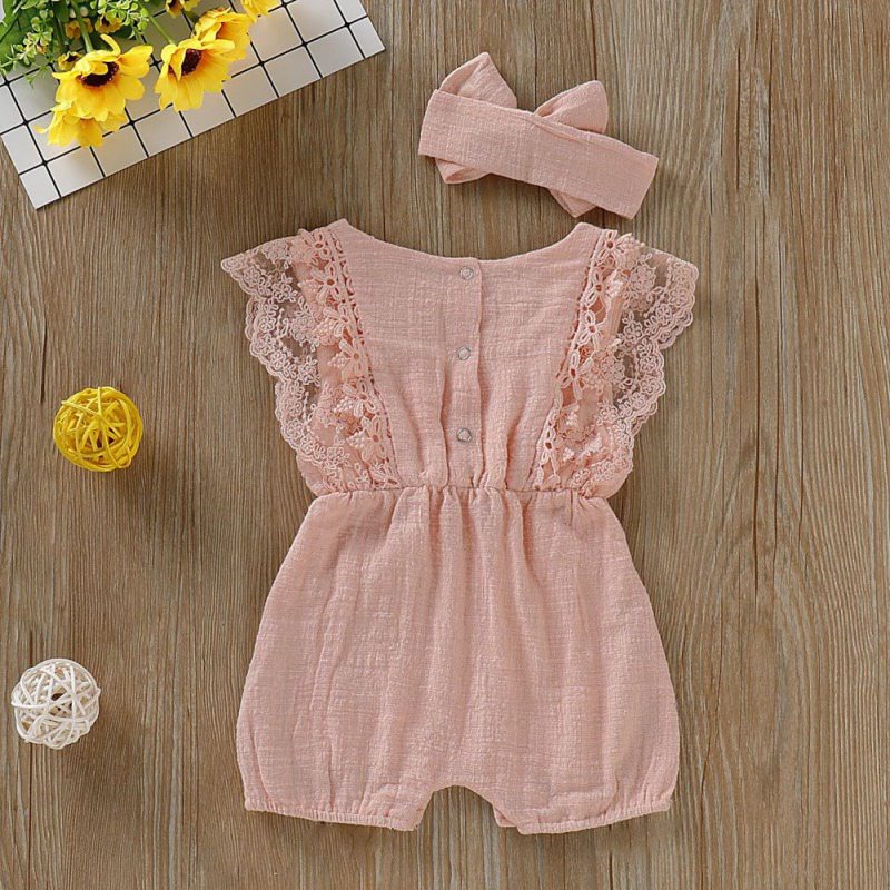 Summer Newborn Girls Rompers Set