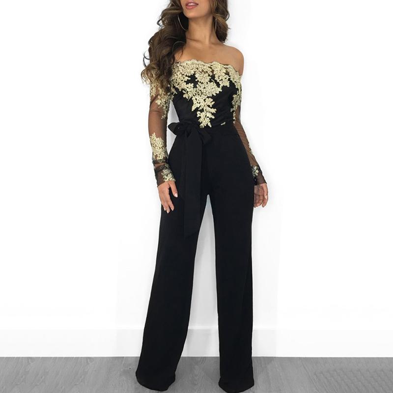 Women Fashion Elegant Black Jumpsuit